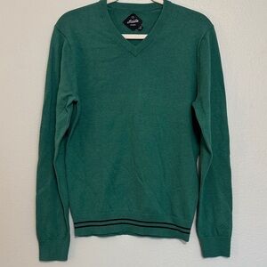 Bonobos x Maide Cotton V Neck Sweater in Green Heather